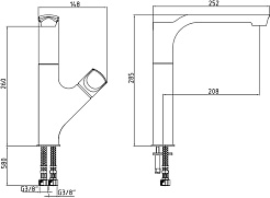 E.C.A. Смеситель для кухни Myra 104318063 красный – фотография-2
